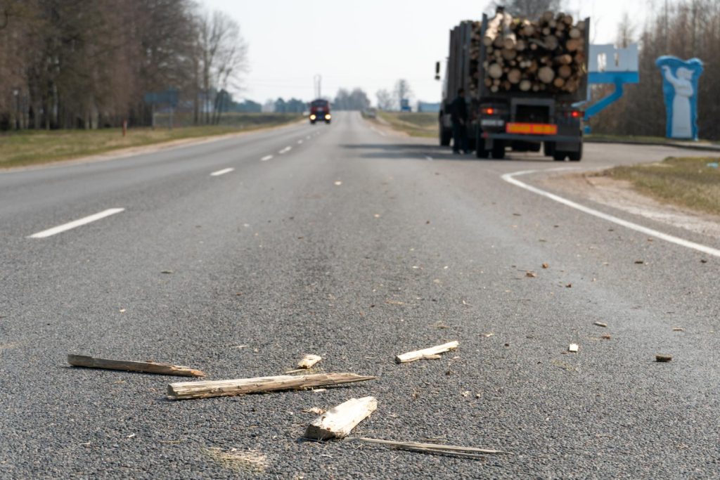car accident road debris