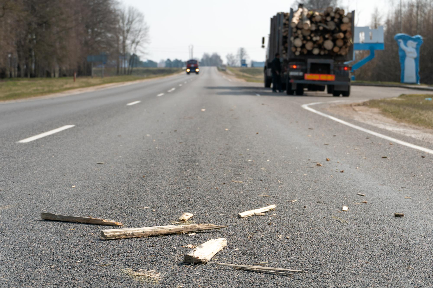 car accident road debris