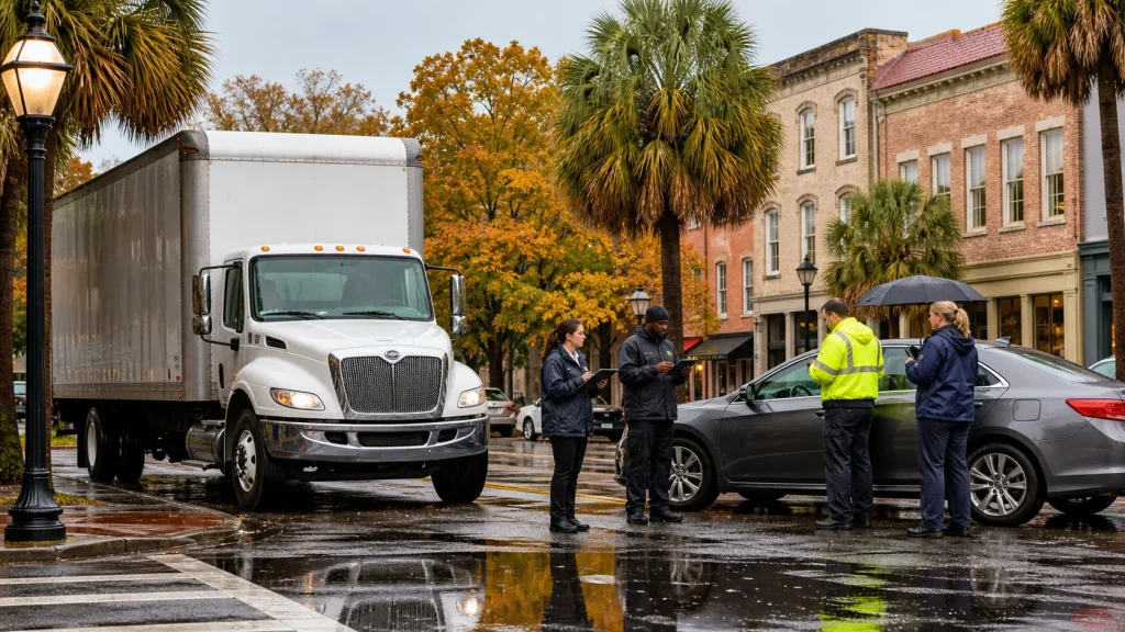 Autumn Rain Raises Risks in Charleston Truck Accident Claims